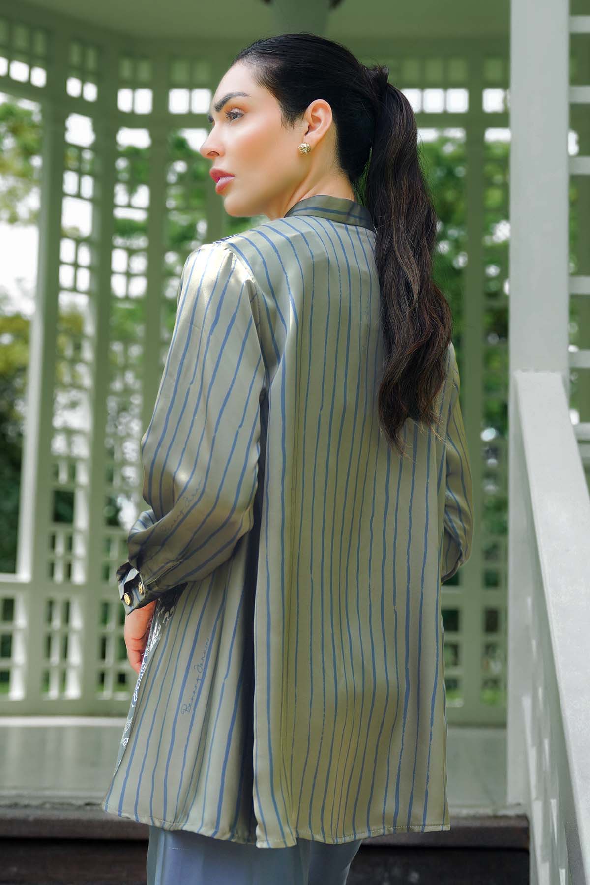 Aquila Godet Shirt - Olive - Image 4