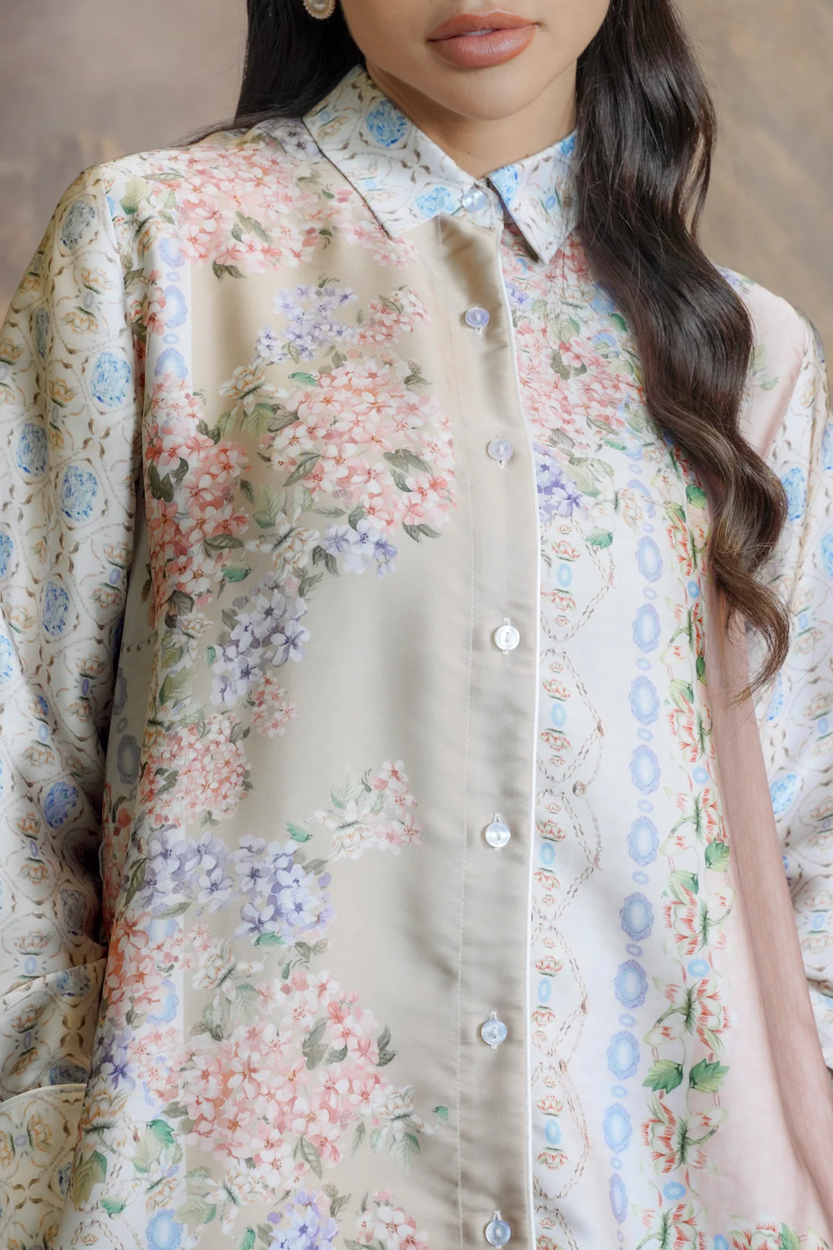 Enchantia Pleated Shirt - Cream - Image 3