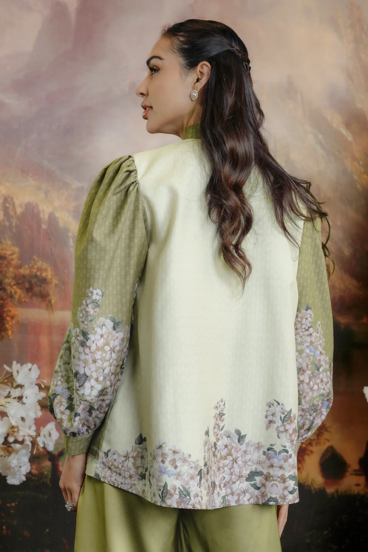 Enchantia Puffy Shirt - Olive - Image 4
