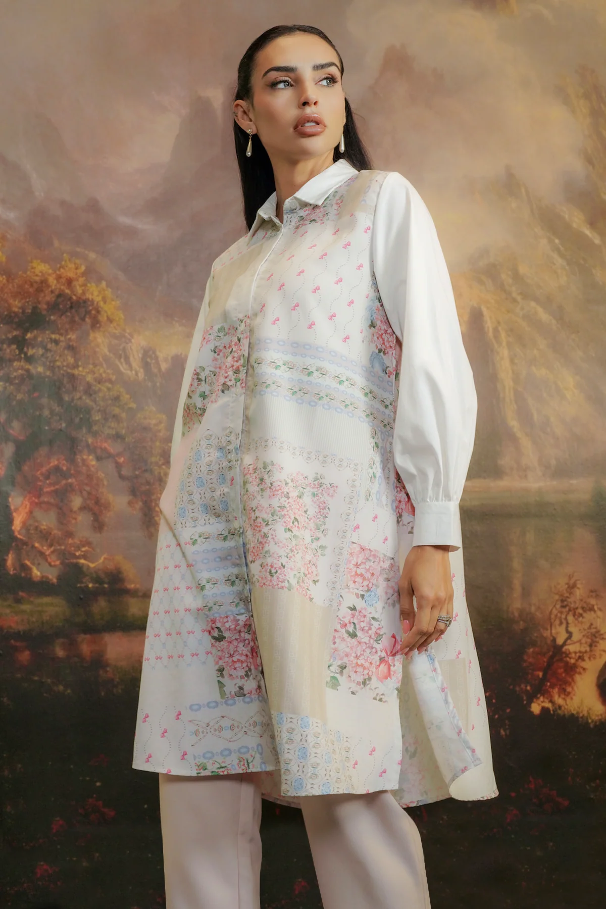 Enchantia Tunic Shirt - Pearl - Image 3