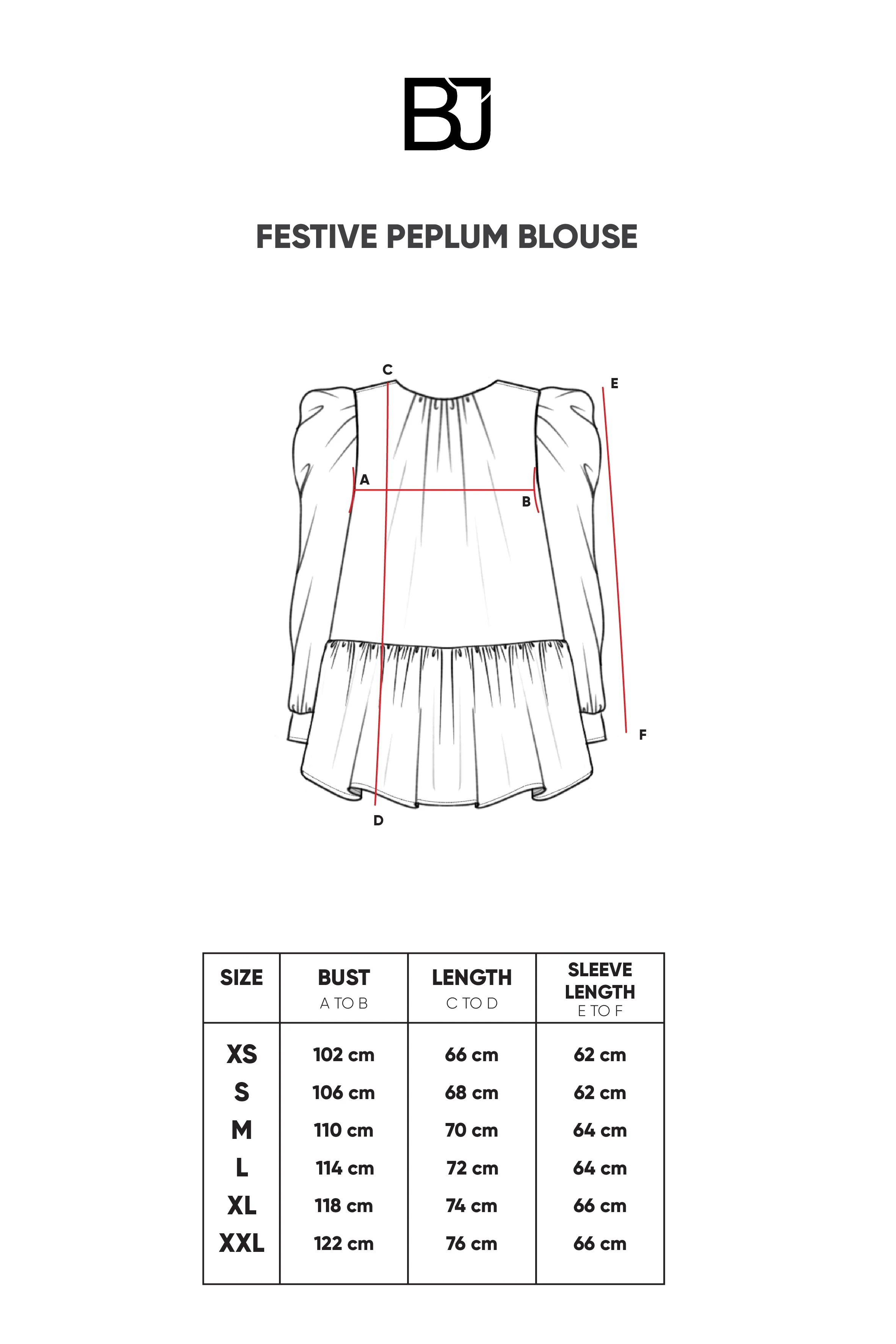 Festive Peplum Blouse - Ivory - Image 4