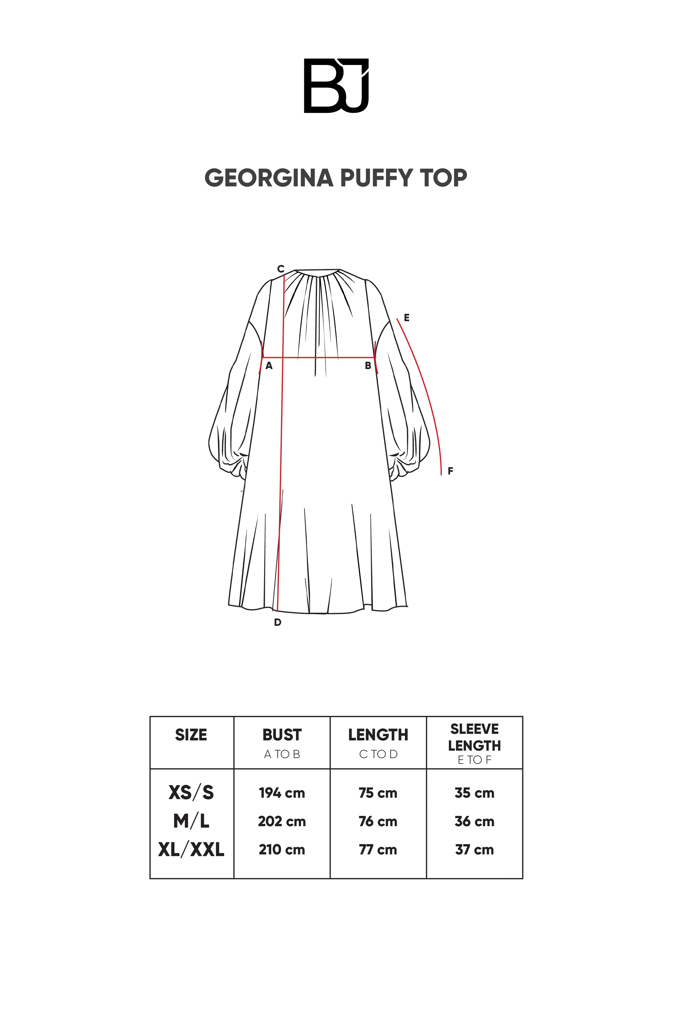 Georgina Puffy Top - Black - Image 4