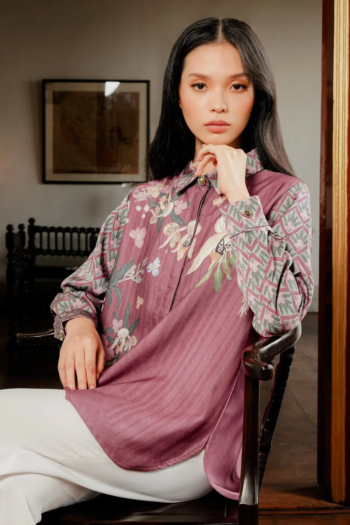 Reverie Yoke Shirt - Tea Rose - Image 3
