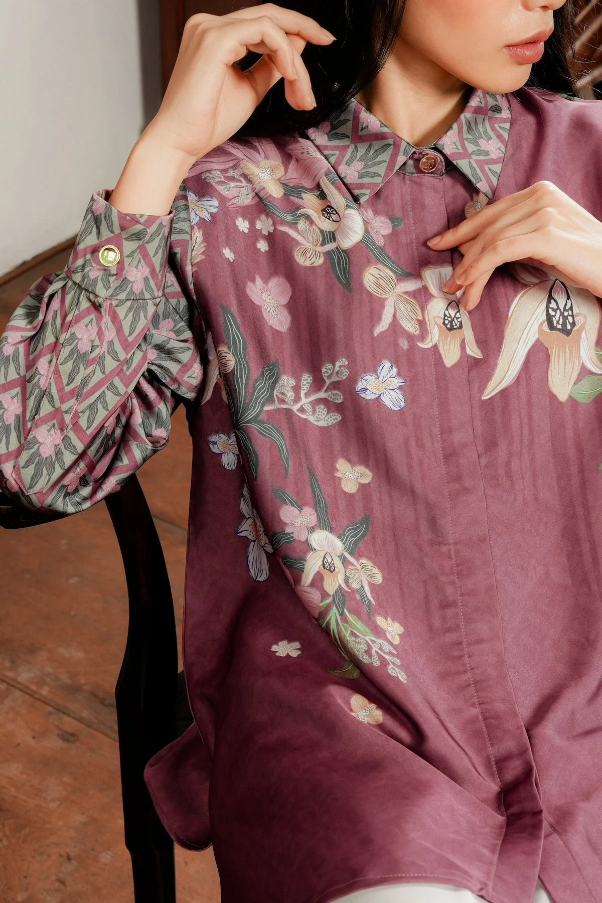 Reverie Yoke Shirt - Tea Rose - Image 4