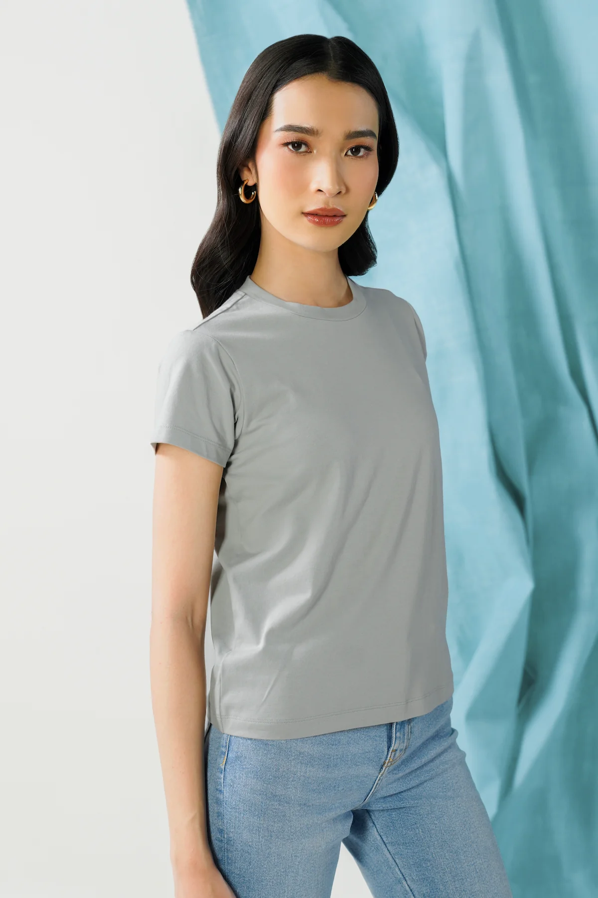 Round T-Shirt - Mirage Gray - Image 3