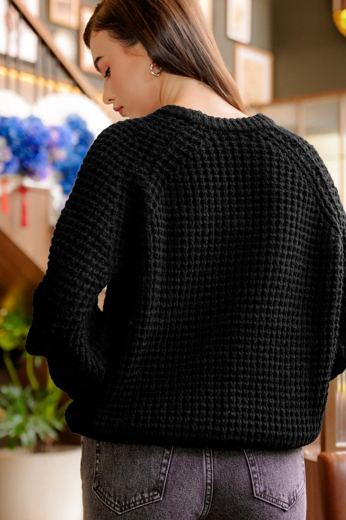 Willow Knit Sweater - Black - Image 4